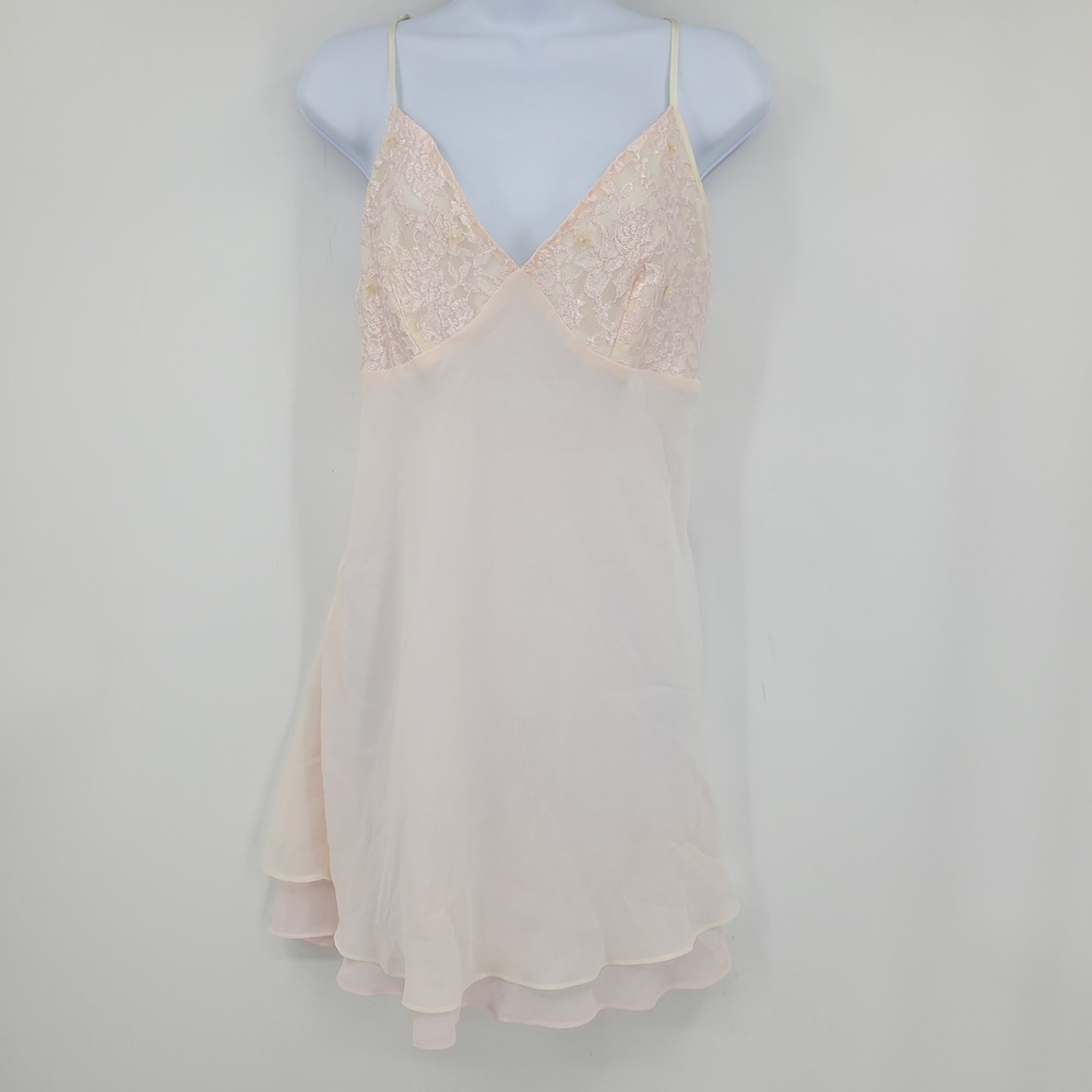 Secret Treasures Pink Lace Babydoll Chemise Nightgown 1X Coquette Fairy Dainty